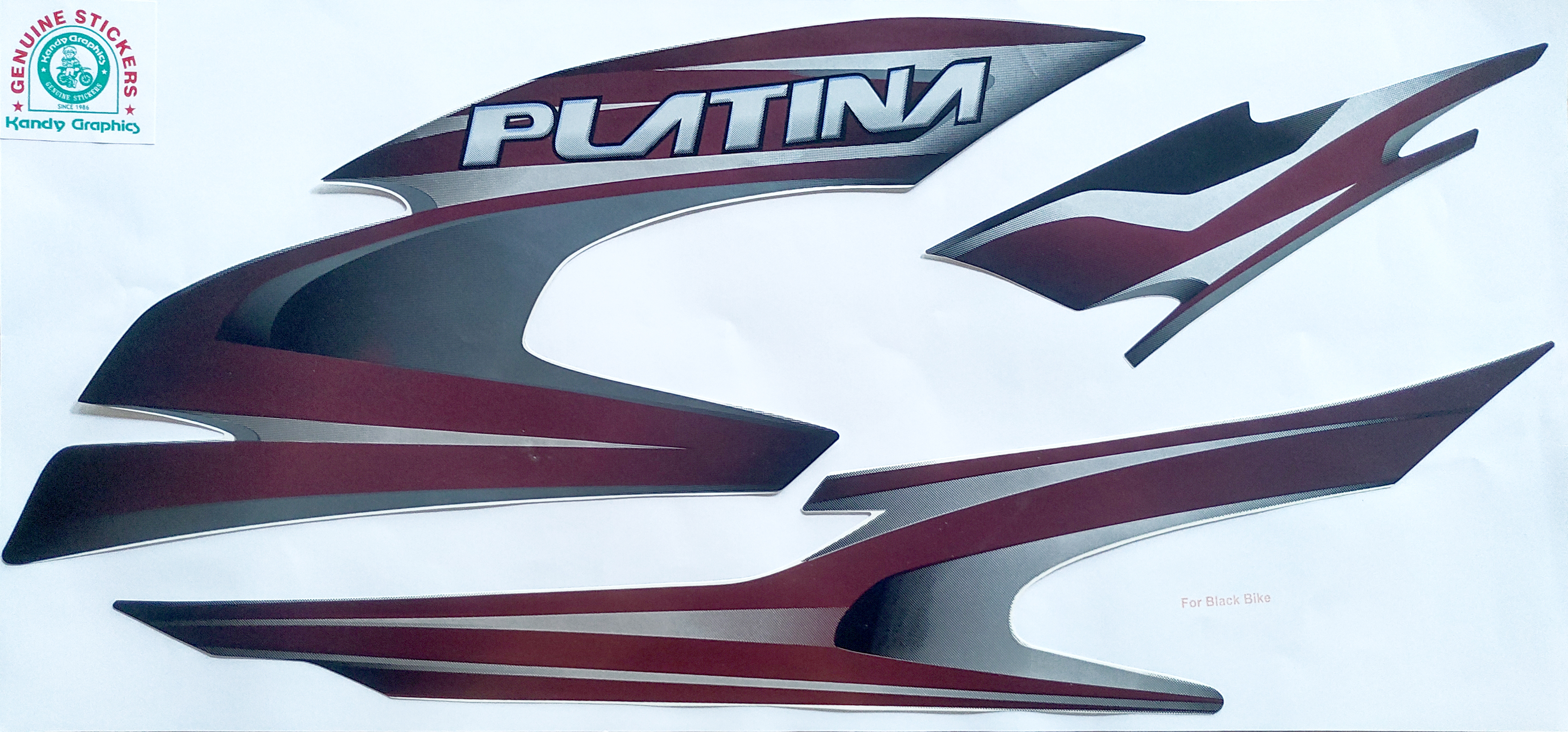 Bajaj Platina 100 New (Maroon) — PLATINA sticker, Sri Lanka